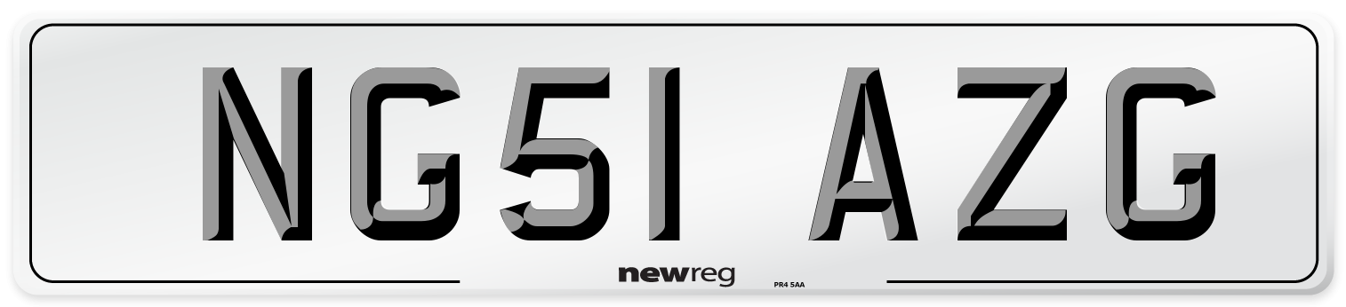 NG51 AZG Number Plate from New Reg